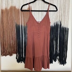 silk dress brown Emma Silk Dress